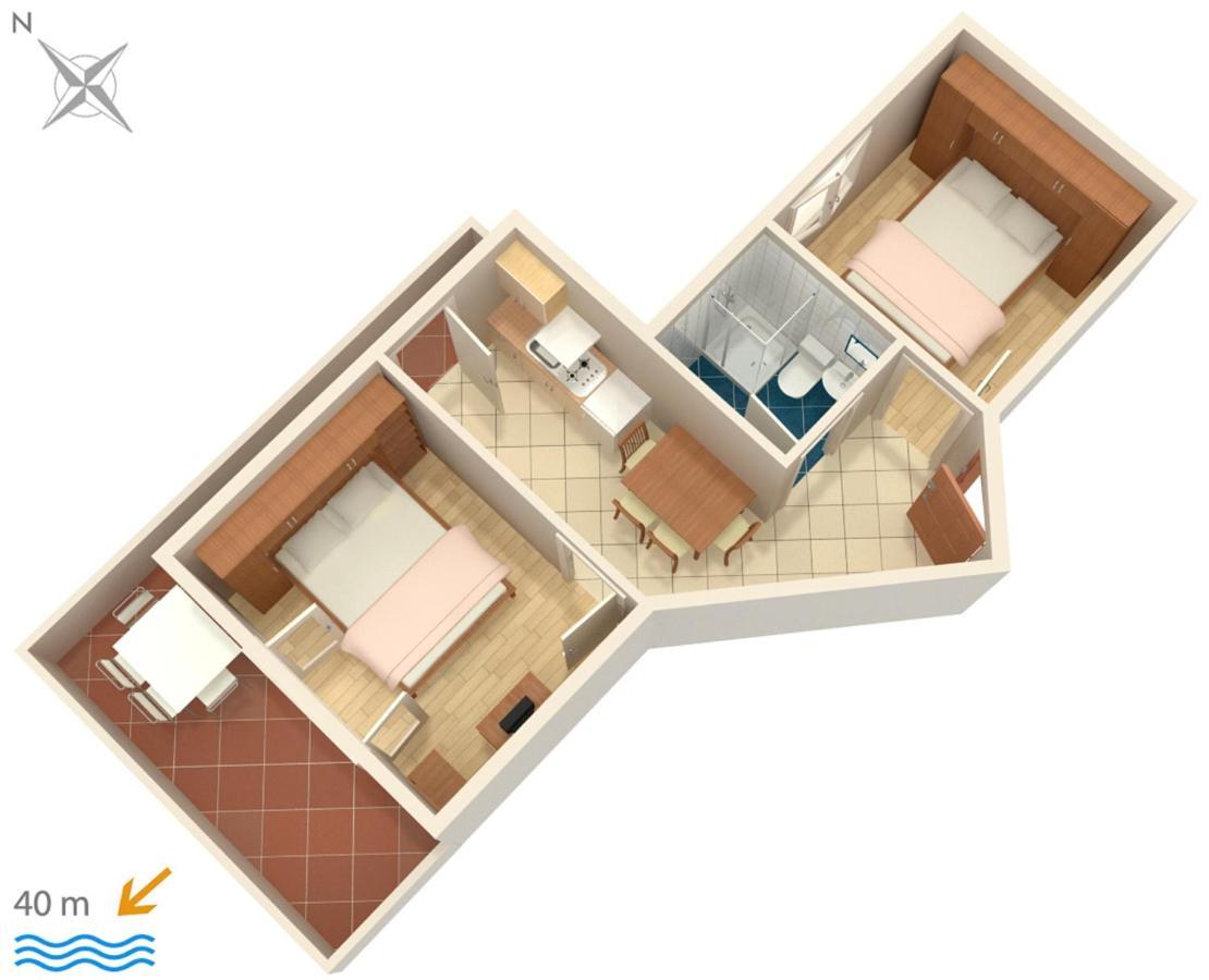 Apartments By The Sea Igrane, Makarska - 310 エクステリア 写真